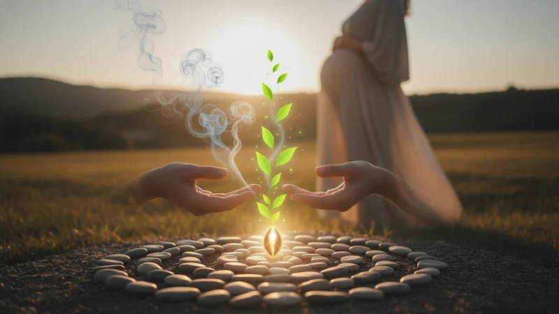 Femme enceinte sereine lors d'une séance d'hypnose pour arrêter de fumer