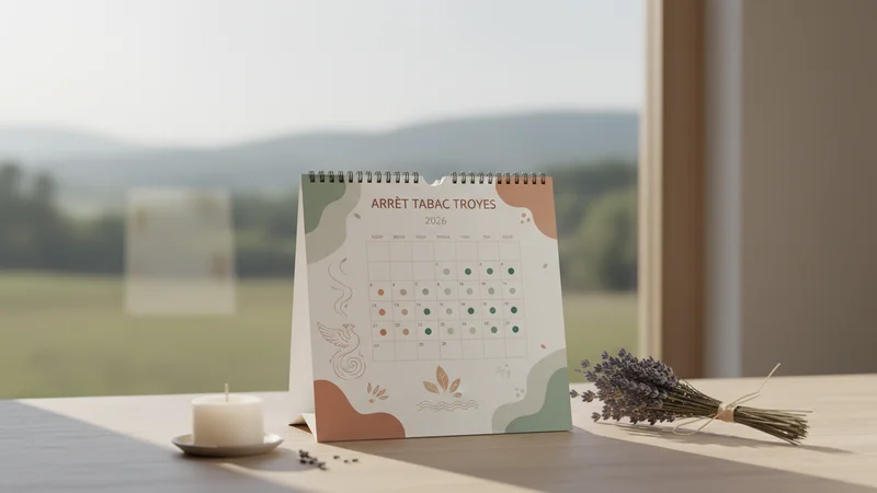 Calendrier arrêt tabac 30 jours Troyes avec timeline symptômes et rendez-vous praticiens