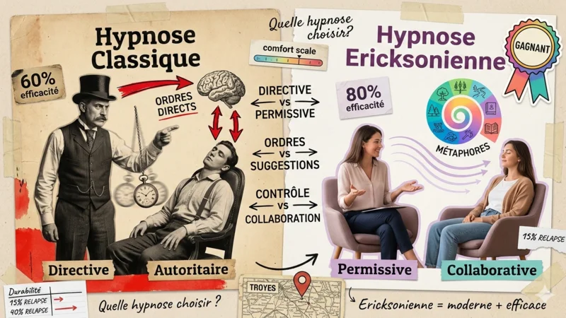 Hypnose ericksonienne vs classique différences
