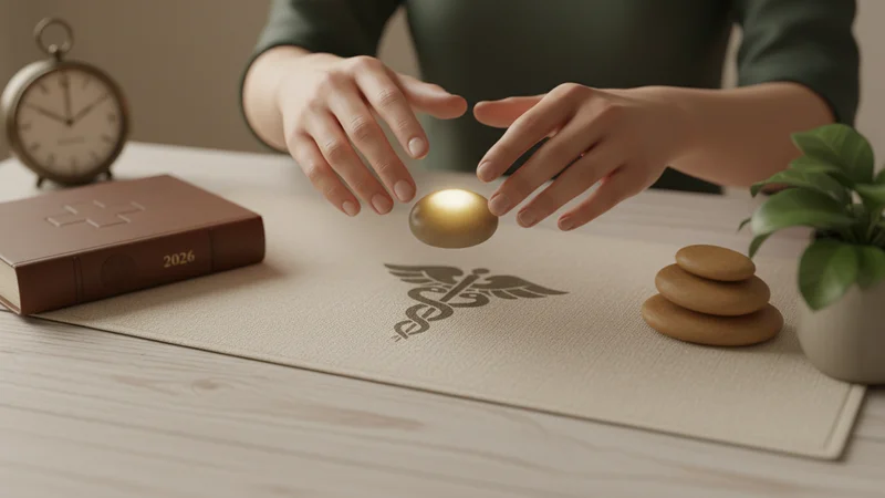 Dossier mutuelle santé avec formulaire de remboursement médecines douces sur bureau moderne