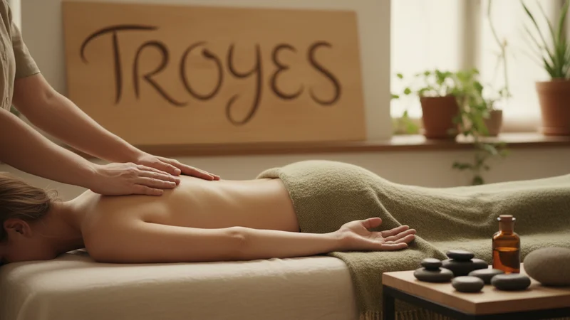 Salle de consultation magnétisme cabinet Troyes Saint-Germain avec table massage et ambiance chaleureuse