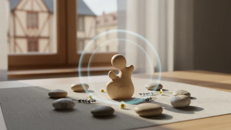 Enfant détendu lors d'une séance de magnétisme à Troyes