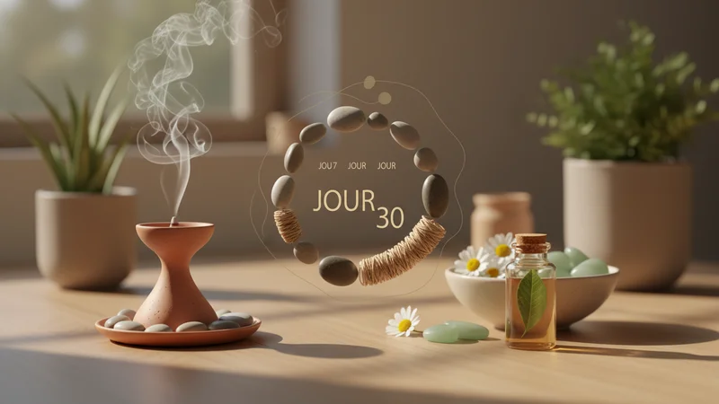 Calendrier visuel des symptômes du manque de nicotine sur 30 jours